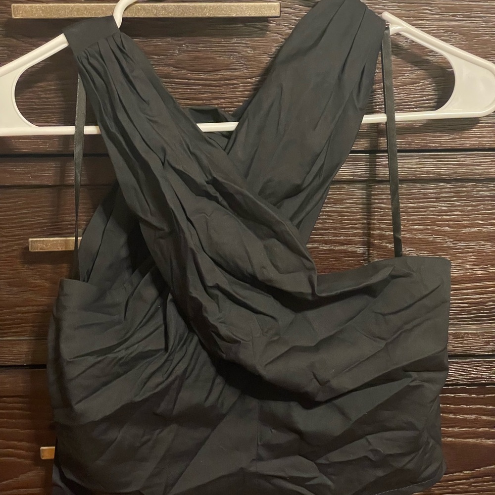 staud criss cross halter black large. never worn